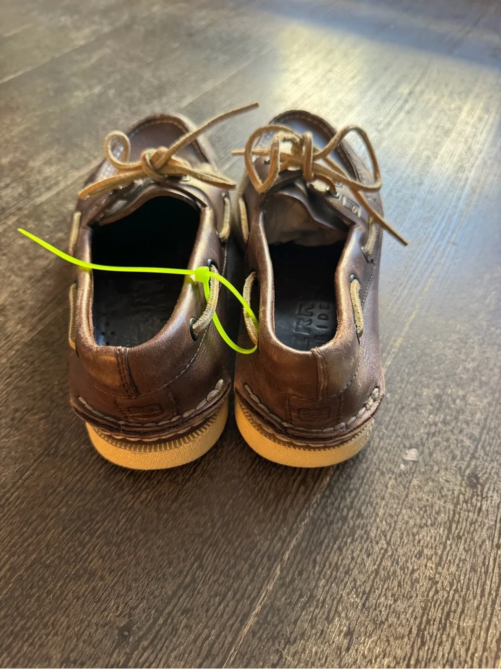 Sperry Topsider Classic Brown Leather Boat Shoes - Men's Casual Deck Shoes 7M